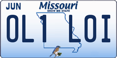 MO license plate OL1L0I