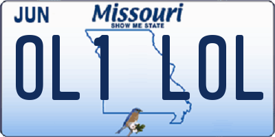 MO license plate OL1L0L