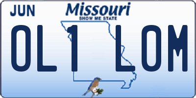 MO license plate OL1L0M