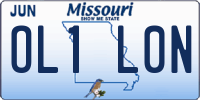 MO license plate OL1L0N