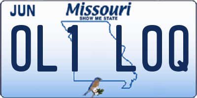MO license plate OL1L0Q
