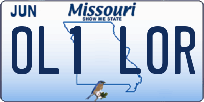 MO license plate OL1L0R