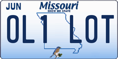 MO license plate OL1L0T