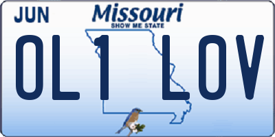 MO license plate OL1L0V