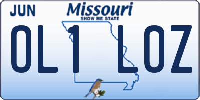 MO license plate OL1L0Z