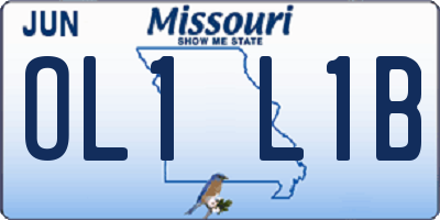 MO license plate OL1L1B
