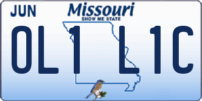 MO license plate OL1L1C
