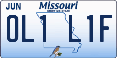 MO license plate OL1L1F
