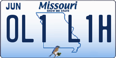 MO license plate OL1L1H