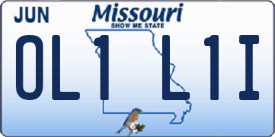 MO license plate OL1L1I