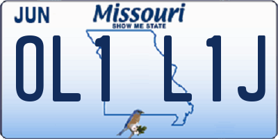 MO license plate OL1L1J
