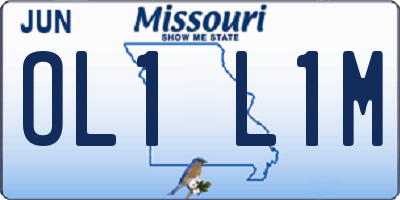 MO license plate OL1L1M