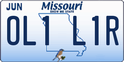 MO license plate OL1L1R