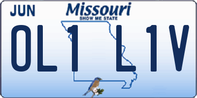 MO license plate OL1L1V