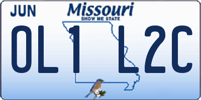 MO license plate OL1L2C