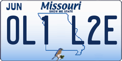 MO license plate OL1L2E