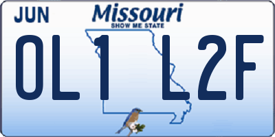 MO license plate OL1L2F
