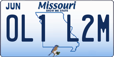 MO license plate OL1L2M