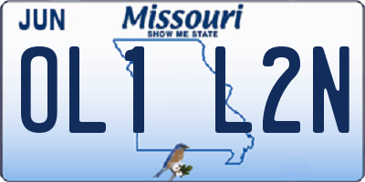 MO license plate OL1L2N