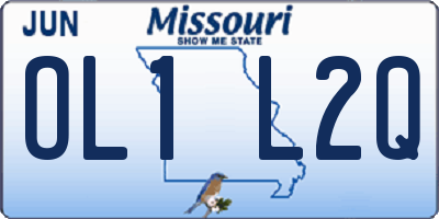 MO license plate OL1L2Q