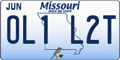 MO license plate OL1L2T