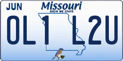 MO license plate OL1L2U