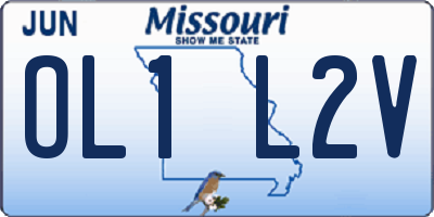 MO license plate OL1L2V