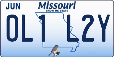 MO license plate OL1L2Y