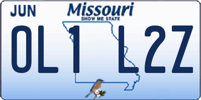 MO license plate OL1L2Z