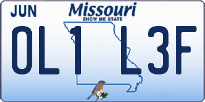 MO license plate OL1L3F