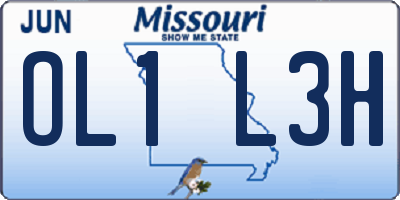 MO license plate OL1L3H