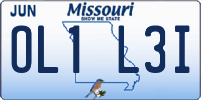 MO license plate OL1L3I