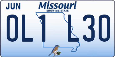 MO license plate OL1L3O