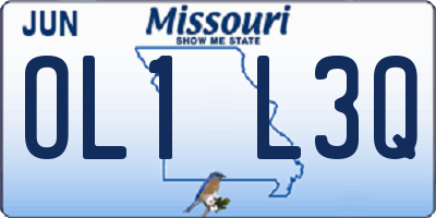 MO license plate OL1L3Q