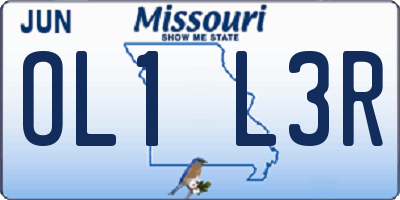 MO license plate OL1L3R