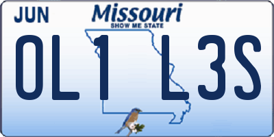 MO license plate OL1L3S