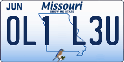 MO license plate OL1L3U