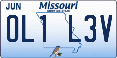MO license plate OL1L3V