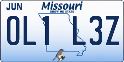 MO license plate OL1L3Z