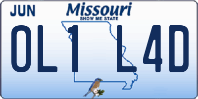 MO license plate OL1L4D