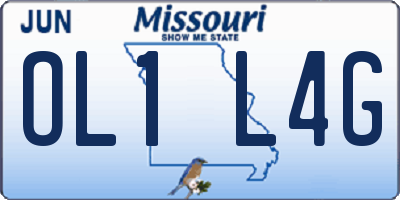 MO license plate OL1L4G