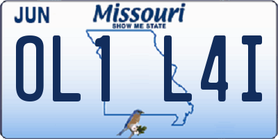MO license plate OL1L4I