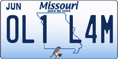 MO license plate OL1L4M
