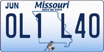 MO license plate OL1L4O