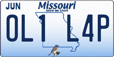 MO license plate OL1L4P