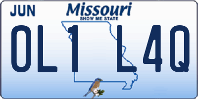 MO license plate OL1L4Q