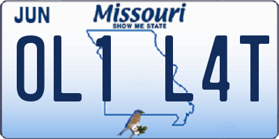 MO license plate OL1L4T