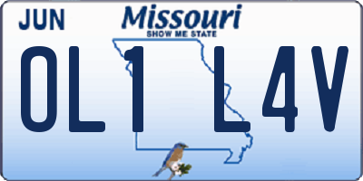 MO license plate OL1L4V