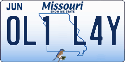 MO license plate OL1L4Y