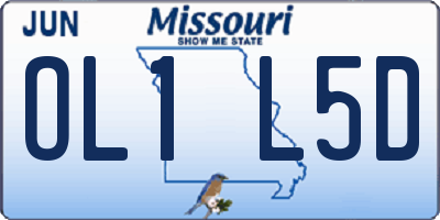 MO license plate OL1L5D